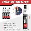 Touch Up Paint for Cars (Solid Black PBSB), Compatible with Tesla Model Y/3/X/S, 0.4 fl oz Color Accurate 2-in-1 Car Paint Scratch Repair Pen, Easy to Use, Fast-Drying, Long-Lasting