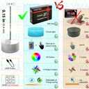 Soccer Night Light for Kids, 3D Optical Illusion Mood Light 16 Color s LED Dimmable with Remote Room Football Decor, No.10 Argentine Soccer Lamp Gifts Toys for Boys Girls Teens Men, (DHMMXUS)