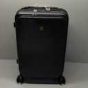 Hanke Grace Hard Shell Suitcases with Wheels,20 Inch Carry On Luggage Airline Approved with Aluminum Frame, Travel suitcase with Front Pocket Travel Luggage for Short Business Trips, Jet Black.