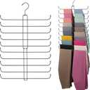 ZEDODIER Legging Organizer for Closet, 2 Pack Rotatable Yoga Pants Hanger for Women's XS-XL and Girls' Leggings, Holds Up to 40 Pairs, Space-Saving Closet Organizers and Storage, Black