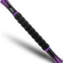 Muscle Roller Massage Roller Stick for Athletes, Help Reducing Muscle Soreness Cramping Tightness Leg Arms Back Calves Muscle Massager (Purple-black)