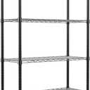 REGILLER 4-Wire Shelving Metal Storage Rack Adjustable Shelves,Standing Storage Shelf Units for Laundry Bathroom Kitchen Pantry Closet(Black,14.1" D x 30" W x 54" H)
