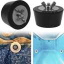 2 x Swimming Pool Winterizing Plugs 2" for Pool Drain with SS Screw, Stainless Steel Bolts, Rubber Pool Plugs(2 PCS)