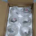 Glasseam DIY Christmas Candle Holder: 6 PCS Glass Tealight Votive Candle Holders with 8pcs Mini Christmas Figurines DIY Snow Globe Ornament for Table Centerpiece Xmax Decorations 3.15inch