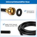 UNIFAMILY 12 Ft Dehumidifier Drain Hose 3/4 Inch FHT, Thickened Dehumidifier Hose with Galvanized Connectors to Prevent Water Leakage, Drain Hose for Dehumidifier Fits for Most of Dehumidifiers