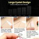 37PCS Big Eye Steel Sewing Needles Kit,Stainless Steel Needles for Hand Sewing,Portable Long & Thin Handmade Quilting & Sewing Needles Kit for Beginners,Professional DIY Lovers,Adults