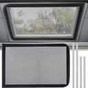 RV Vent Bug Screens, 23 " (L) x 15 " (W) RV Mesh Shade Screen Can Be Used RV Blackout Skylight Cover, Provide Visibility and Ventilation for Camper, Trailer and Van (Black)