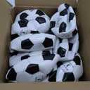 12 Pack Operation Christmas Bulk Items Soccer Ball with Pump Needles, Official Size 3 Soccer Ball Deflated Gift for Christian Charity Donation Training Practice (Black, White, Classic)