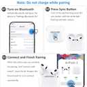 Wireless Charging Case Compatible with AirPods 3rd Generation, Case Replacement for AirPods 3, Bluetooth Pairing Sync Button, Includes Gray Microfiber Cleaning Cloth, Earbuds Not Included