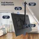 TV Ceiling Mount for Most 43-86 inch TV up to 132lbs, Adjustable Height Ceiling Mount TV Bracket with Swivel, Tilt, Fits Pitched/Vaulted Roof, Max VESA 600x400mm