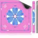 XINTONG Mahjong Mat, 3232 Inches, Mahjong Mat for Table|Anti-Slip | Noise Reduction | Waterproof | Wrinkle-Free, Mah jongg Mat Transported in Curly Packaging, No Creases. (Pink), 32 inches x 32 inches x 0.12 inches