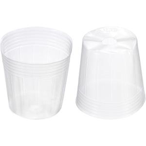 PATIKIL 4 Inch Plastic Plant Nursery Pots, 40 Pack Flower Starting Container for Indoor Outdoor, Clear