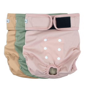 Grecle Washable Female Dog Diapers Premium Reusable Diapers for Doggie in Heat Highly Absorbent Dog Diapers Female for Pet Incontinence with Adjustable Snaps (Size M)