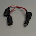 1 to 2 Car Cigarette Lighter Splitter Adapter, Automotive Power Charger Port Socket 2-Way Splitter with On Off Switch, 12V/24V Cigarette Lighter Extension Cable with 15A Fuse