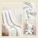 Super Bulky Yarn for Crocheting, 4 Large Skein(Each 10.5oz/300g, 220yds/201m) for Baby Blanket/Amigurumi/Home Decor(White)