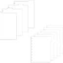 2 Set Discbound Divider 7x9.25'' Plastic 9 Disc Index Dividers Blank Side 6-Tab and Top 4-Tab Planner Inserts 10 Sheets Classic Size Frosted PP Discbound Notebook Dividers