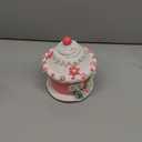 Pink Christmas Gingerbread House Decor, Light Up Gingerbread House Xmas Village Ornaments, LED Candy House Gingerbread Decorations Desktop Adornment for Christmas Decor