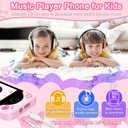 Kids Smart Phone for Girls Toys, Gifts for 3-10 Year Old Girl Boy Christmas Birthday Kids Toys, 2.8" Touchscreen Toddler Learning Cell Toy Phone with Dual Camera, Game, Music Player, 8GB Card Pink
