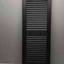 Ekena Millwork Lifetime Vinyl LL1S14X05500BL Standard Cathedral Top Center Mullion, Open Louver Vinyl Shutters, w/Installation Shutter-Lok's & Matching Screws (Per Pair), 14 1/2"W x 55"H, Black
