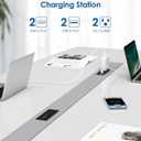 Recessed Power Strip with 30W USB C,Ultra Thin Flat Plug Power Strip,2 Outlets 4 USB Ports,Furniture Flush Mount Desk Outlet,Recessed Outlet for Side Table/Sofa Table,6ft Cord (Black)