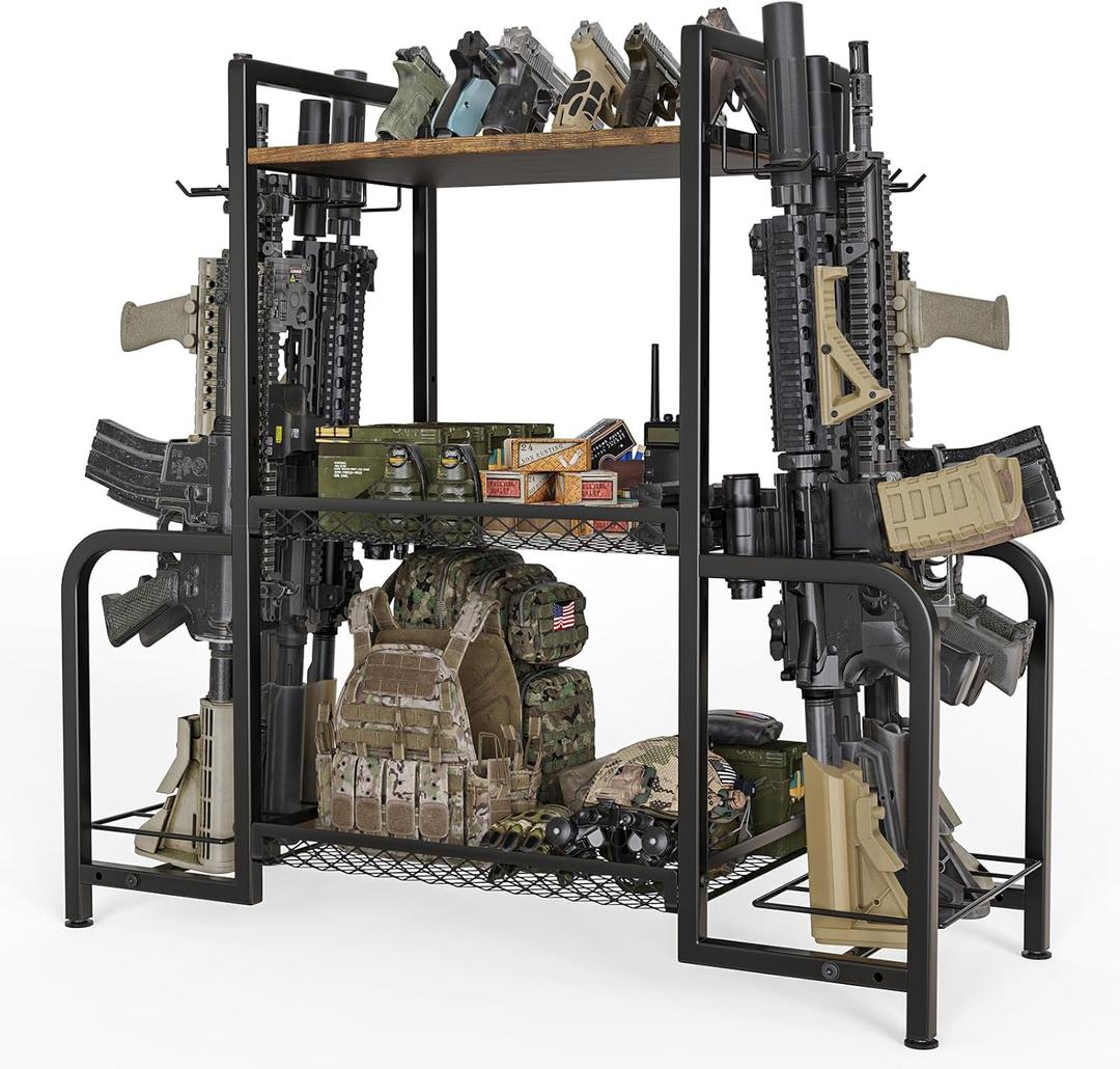 Gun Rack,Portable Rifle Rack Stand, Heavy Duty Steel Indoor Outdoor Gun Racks, Folding Gun Rack Stand for Shooting Hunting Range