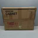 TEHOME Farmhouse Black Metal Framed Recessed Bathroom Medicine Cabinets with Mirror Rounded Rectangle Medicine Cabinet with BeveledMirros,16.5x27.5''