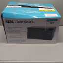 Emerson MW7302B Compact Countertop Microwave Oven with Touch Control, LED Display, 700W, 10 Power Levels, 6 Auto Menus, Glass Turntable and Child Safe Lock, 0.7 Cu., Ft. Black