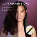 TYMO Flat Iron Hair Straightener Brush 2 in 1, 200M Ions Hair Straighteners for Women, Ceramic Dual Voltage Straightening Hot Comb for Anti-Frizz Straights, Waves, Curls, 3X Less Heat Damage, Black