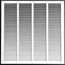 Fits 24x24 Duct Opening Stamped Steel Return Air Grille Vent Cover Grille for Sidewall and Ceiling in White Surface Dimensions: 25.75" W X 25.75" H (24" W x 24" H Duct Opening)