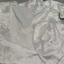 Ekouaer Women's Satin Robe Valentines Lingerie for Women Kimono Bathrobe Short Ruffle Belted Robes Bridesmaids Sleepwear (X-Large, 01white)