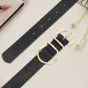 JASGOOD Women Leather Belt for Jeans Pants Ladies Waist Belt for Dress with Fashion Metal Buckle (Black)