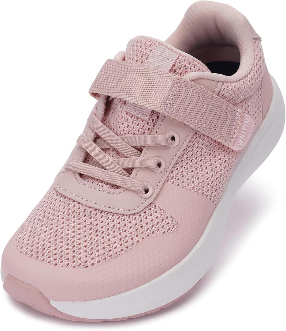 WHITIN Kids Wide Toe Box Running Tennis Shoes + Zero Drop Sole Sport Sneakers for Boys/Girls