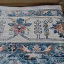 Zesthome 8x10 Area Rugs,Stain Resistant Washable Rug,Ultra-Thin Rugs for Living Room,Bedroom,Non-Slip Backing Home Decor Large Area Rug (Blue,8'x10')