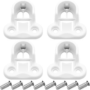 Nuanchu 4 Pack White Replacement Brackets Closet Replacement Brackets Kit Rail Holders Compatible with IKEA Pax Komplement Closet System