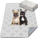 FXW Washable Pee Pads for Dogs, Puppy Pads with Super Absorbent, Specifically Designed for FXW Rollick/Homeplus 24inch 6 Panels Dog Playpen, 63"  39" Rectangle, Khaki, 1 Pack