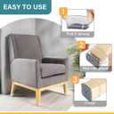 Ansible 24 Pcs Chair Leg Floor Protectors Square, Silicone Felt Furniture Leg Pads Caps Covers for Hardwood Floors (Fit:3/4" to 1-1/16") (Clear)