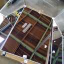 NanoMirror Non-Glass Ultra-Light Foldable Home Gym on Wheels, 87"x71" Extra Large Full Body Unbreakable Shatterproof Mirror, 360° Swivel for Yoga, Dance, Fitness Studio & Home Gym, White