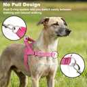 No Pull Dog Harness with Handle, Adjustable Soft Mesh Padded Reflective Walking Harness with Front Clip for Small Medium Large Dogs Quick Fit No Escape for Training and Hiking (Pink, S)