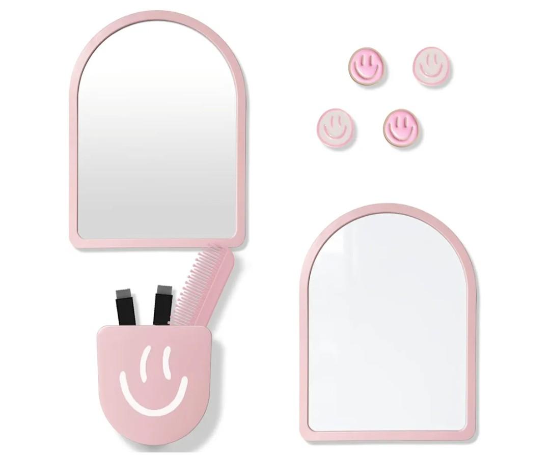 10 pcs - Locker Accessories, Locker Decorations Including Mirrors, whiteboards, Magnets and organizing Supplies. Ideal for Back-to-School Essentials and The Office (10 Pcs - Pink
