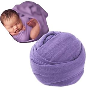 Zeroest Newborn Photography Outfits Props Stretch Wraps for Baby Boys & Girls - Purple