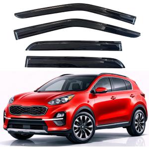 KPY Rain Guards Fit for 2017-2022 Kia Sportage, Out-Channel Window Visors Vent Wind Deflectors 4PC, Car Accessories for 17-22 Sportage