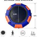 Inflatable Water Trampoline, 10FT Floating Platform for Lakes, Ponds, and Pools with Rope Ladder & Electric Pump for Quick Setup, Great for Kids & Adults