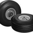 105-3471 Front Wheel and Tire Assembly 4.10x3.50-4 Compatible with Toro TimeCutter & Exmark Quest Z-Turn Mowers, 3/4" ID, 4-1/4" Hub, Grease Zerk, Durable Replacement - 2 Pack