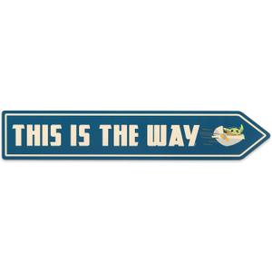 Open Road Brands Disney Star Wars: The Mandalorian Baby Yoda Arrow - This is the Way - Baby Yoda Wall Decor Featuring Grogu, The Child