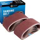 S SATC 3x18 Sanding Belts 20PCS Belt Sander Paper Aluminum Oxide (3 Each of 60/80/120/150/240/400 Grits & 2 of 40 Grits) Ideal for Wood Metal Paint Sanding