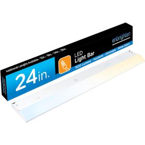 Enbrighten 24 inch Hardwired Under Cabinet Lights, 1620 Lumens, Five White Settings from (2700K-6500K), Full Range Dimmable, Under Counter Light, Linkable Under Counter Lights for Kitchen 82922-T1