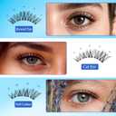 2 x Natural Lash Clusters Kit Volume Wispy DIY Cluster Eyelash Extensions Fake Eye Lashes Individuals D-Curly 336Pcs 8-16MM Mixed with Bond Seal Tweezers