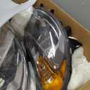 5 Pins Headlight Assembly w/o DRL Compatible with Dodge RAM Promaster 1500 2500 3500 2014-2022 Headlamp, Replacement for 4725944AJ 4725945AJ, Chrome Housing Amber Corner