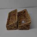 StorageWorks Woven Wall Baskets for Storage, Water Hyacinth Baskets for Shelf, Wall Storage for Kitchen and Bathroom, Hanging Baskets for Organizing, 2 Pack