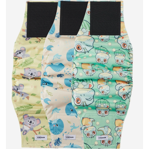 Washable Male Dog Diapers Reusable, Premium Dog Belly Bands for Male Dogs Medium, Pack of 3, High Absorbing Male Dog Pee Wraps for Doggie in Incontinence or Excitable Urination and Training(M)